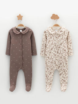 К 6538-2уп/капучино Н054,молочный Н107 набор комбинезон (слип) яс