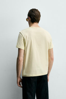 CAMISETA REGULAR FIT / Amarillo claro - Zara фото 3