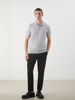 Polo Yaka K?sa Kollu Erkek Triko Kazak