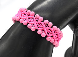 Браслет плетеный с кахолонгом (имитация) шарик 5мм