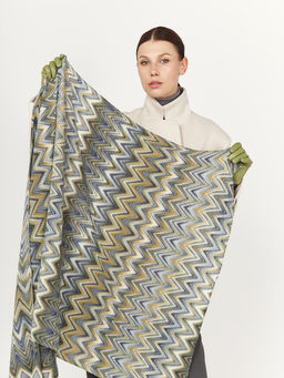 Большой, мягкий, тонкий и очень нежный двусторонний палантин с рисунком - Tantino фото 2