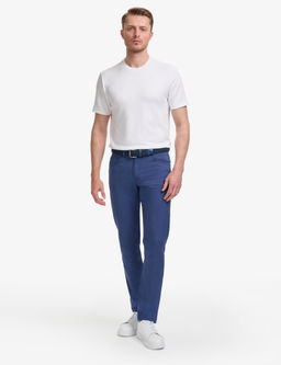 _ndigo Slim Fit Keten Kar___ml_ Kanvas Pantolon