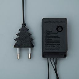 Гирлянда Нить 10 м, IP20, тёмная нить, 100 LED, 8 режимов, 220 В, свечение синее - Luazon lighting фото 4