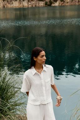 HEMSTITCH SHORT SHIRT - Zara фото 8