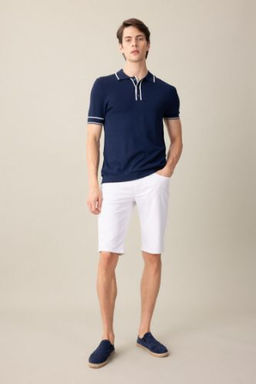 Slim Fit Dar Kesim Jean Bermuda Sort