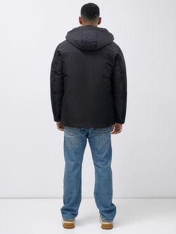 Куртка спортивная мужская зимняя большого размера черного цвета 66616Ch - Wonderrman фото 5