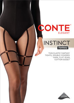 Колготки фантазийные CONTE INSTINCT Колготки женские nero