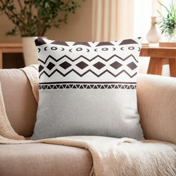 Наволочка декоративная Этель Орнамент цвет серый 45 х 45 см, 100% п/э  фото 6