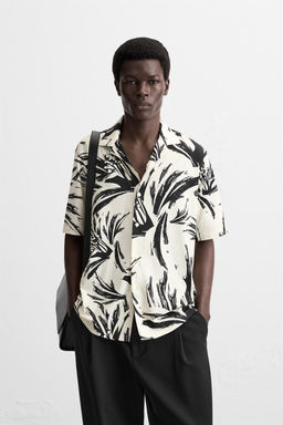 ABSTRACT PRINT STRETCH SHIRT - Zara фото 2