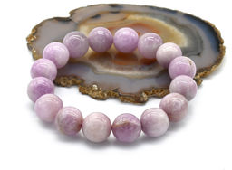 Браслет из Кунцита шарик 12мм, 58г