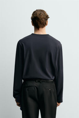 CAMISETA MANGA LARGA BOLSILLO AARON LEVINE X ZARA / Marino фото 3