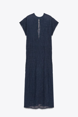 FINE KNIT CRINKLED MIDI DRESS - Zara фото 14