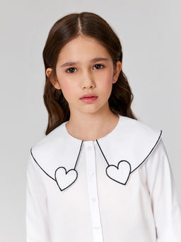 ACOOLA / Блузка детская для девочек Prodlenka молочный  фото 5