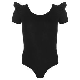 Купальник гимнастический Grace Dance, крылышко, с коротким рукавом, р. 32, цвет чёрный  фото 7