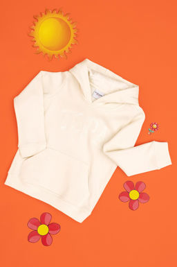 Кремовый базовый свитшот для девочек Неожиданная скидка в корзине