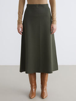 Beli Lastikli Triko Etek