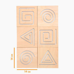 Развивающая игрушка нейротренажер для детей Межполушарная доска. Простые фигуры - Лесная мастерская фото 2