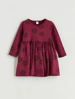 ?i?ekli Penye K?z ?ocuk Elbise