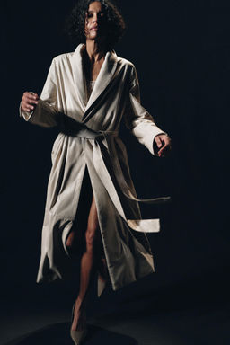 ZW COLLECTION LIMITED EDITION QUILTED LEATHER COAT - Zara фото 16
