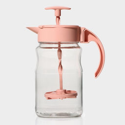 Кувшин для смешивания с венчиком Renga «Спиро», 1.6 л, 11.2×23.5 см, стекло, розовый