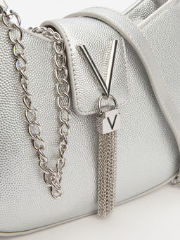 Женская сумка на плечо VALENTINO DIVINA Артикул 4070985, серебряный  фото 2