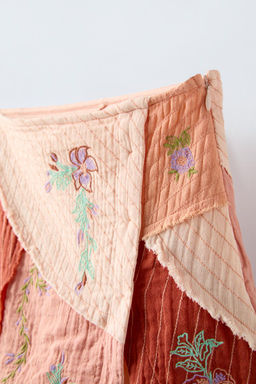 EMBROIDERED PATCHWORK SKIRT - Zara фото 5