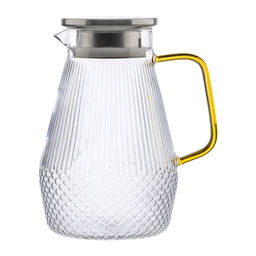 Кувшин 1,6 л AROMA цв. боросиликатного рельефного стекла с крышкой-фильтром из нерж. арт. 106478 - Полимербыт фото 2