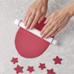 Скалка с ограничителями кондитерская KONFINETTA, 32.5 см, белая  фото 5