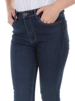 D1421 BLUE Джинсы женские утепленные - Фабричный китай фото 4