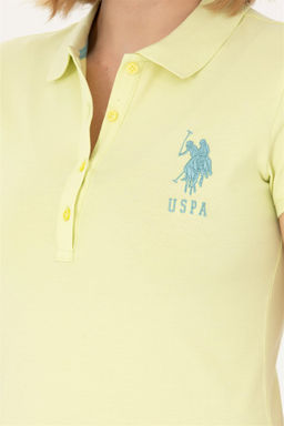 Женское светло-желтое трикотажное платье - U.s. polo assn фото 7