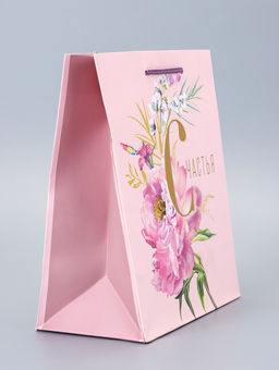 Цена за 2 шт. Пакет подарочный ламинированный Счастья и радости 18?22.3?10 см