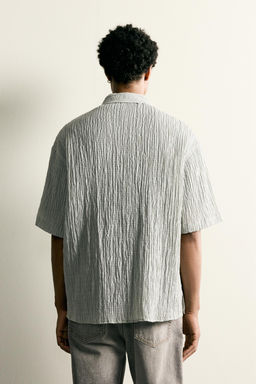CAMISA RELAXED FIT RELIEVE / Gris claro - Zara фото 3