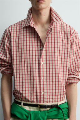 LIMITED EDITION RELAXED FIT CHECK SHIRT - Zara фото 5