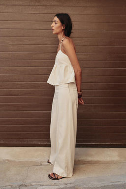 Z1975 WIDE-LEG HIGH-WAIST BEADED JEANS - Zara фото 4