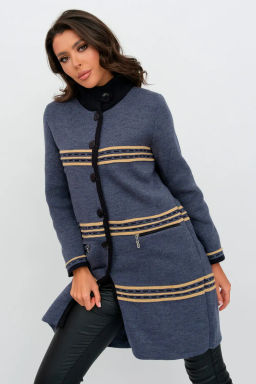 Кардиган В 1617/джинсовый микс