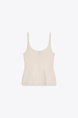 ZIPPED PEPLUM TOP - Zara фото 3