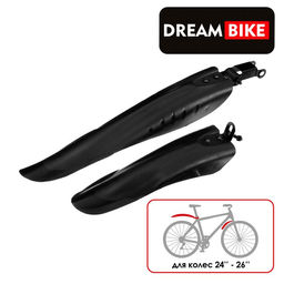 Набор крыльев 24-26 Dream Bike, цвет чёрный