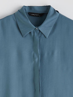 Oversize Modal Kar???ml? Kad?n G?mlek Tunik