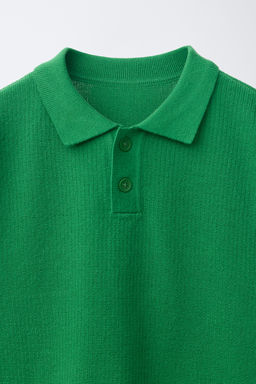 POLO LISO ESTRUCTURA / Verde - Zara фото 3
