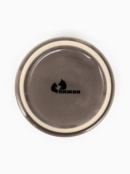 Миска керамическая Кругляшки 200 мл - 10.5 10.54 см, серо-коричневая - Пижон фото 6