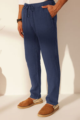 TRENDYOL MAN Premium Gri %100 Keten Straight Fit Lastikli Beli Baglamal? Pantolon TMNSS24PL00018 - Trendyolmilla фото 9