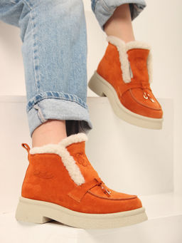 Ботинки EDART 307.florida be.мандарин замша/шерсть - Ed'art фото 11