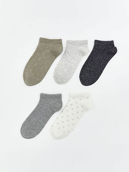 Desenli Kad?n Patik ?orap 5li