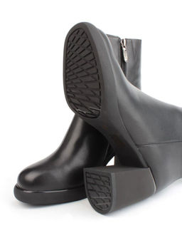04-M3-2271 BLACK Ботильоны зимние женские (натуральная кожа, натуральный мех)
