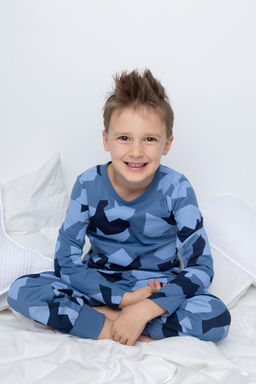 К 1561/24/геометрический камуфляж на синем пижама дет