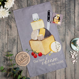 Набор кухонный Cheese подставка, полотенце, формочка