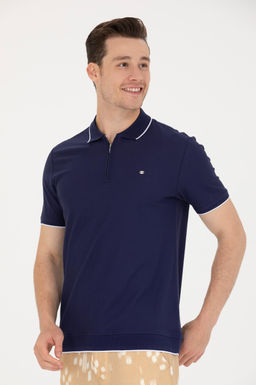 U. S. Polo Assn Мужская темно-синяя футболка с воротником-поло