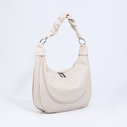 Сумка-мешок на молнии, наружный карман, длинный ремень, цвет светло-бежевый - Simaland фото 3