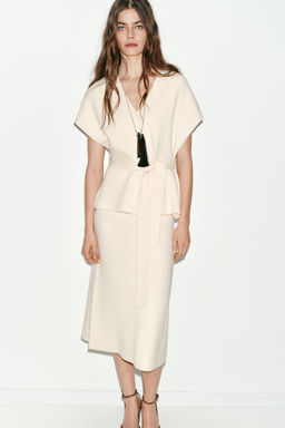 FALDA MIDI PUNTO / Crudo - Zara фото 8