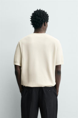 RELAXED FIT KNIT T-SHIRT - Zara фото 3